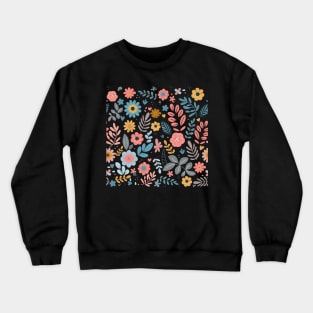 Flowers and leaves simple pattern Crewneck Sweatshirt